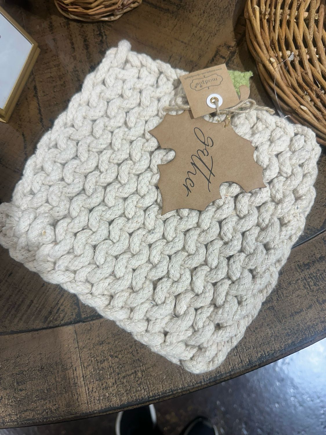 MP Cream Pumpkin Knit Trivet