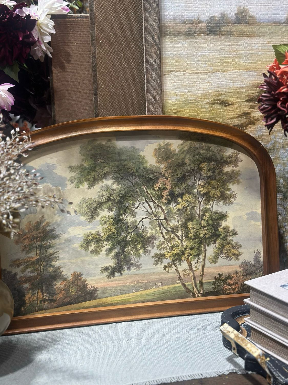 CCO Wood Arched Landscape Wall Decor 25.25x17.25