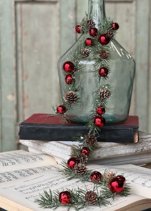 Lan 52" Cantata Pine &amp; Bell Garland