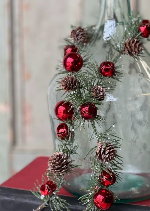 Lan 52" Cantata Pine &amp; Bell Garland