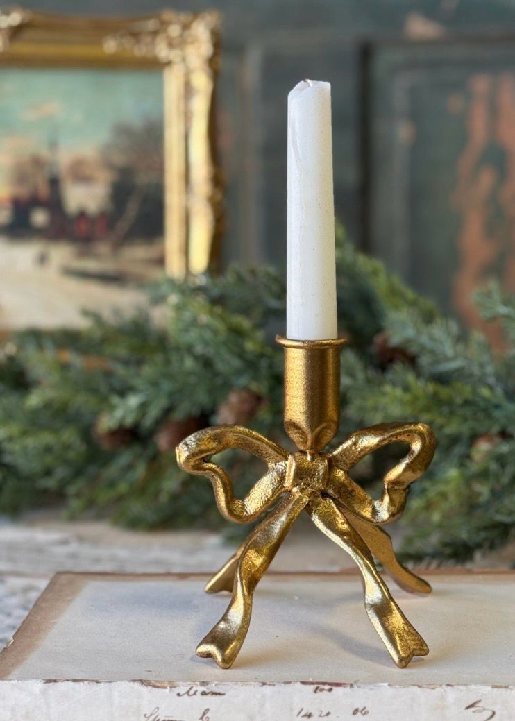 Lan 5" Gilded Knot Taper Holder