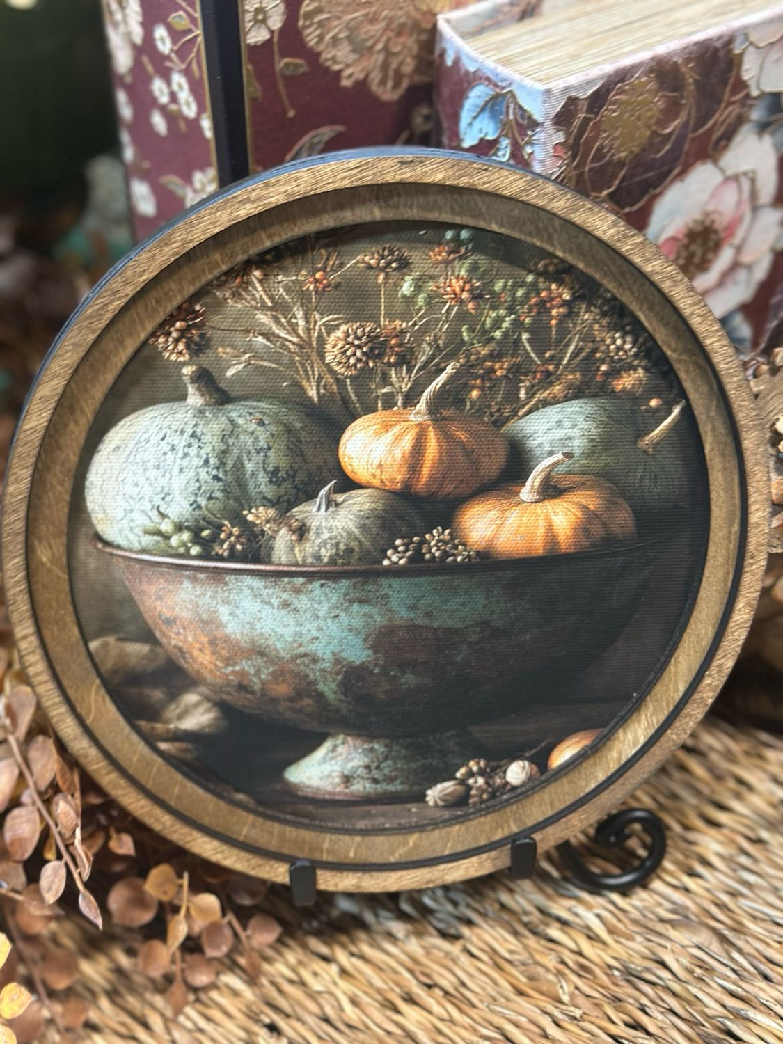 Red 8" R Pumpkins Bowl