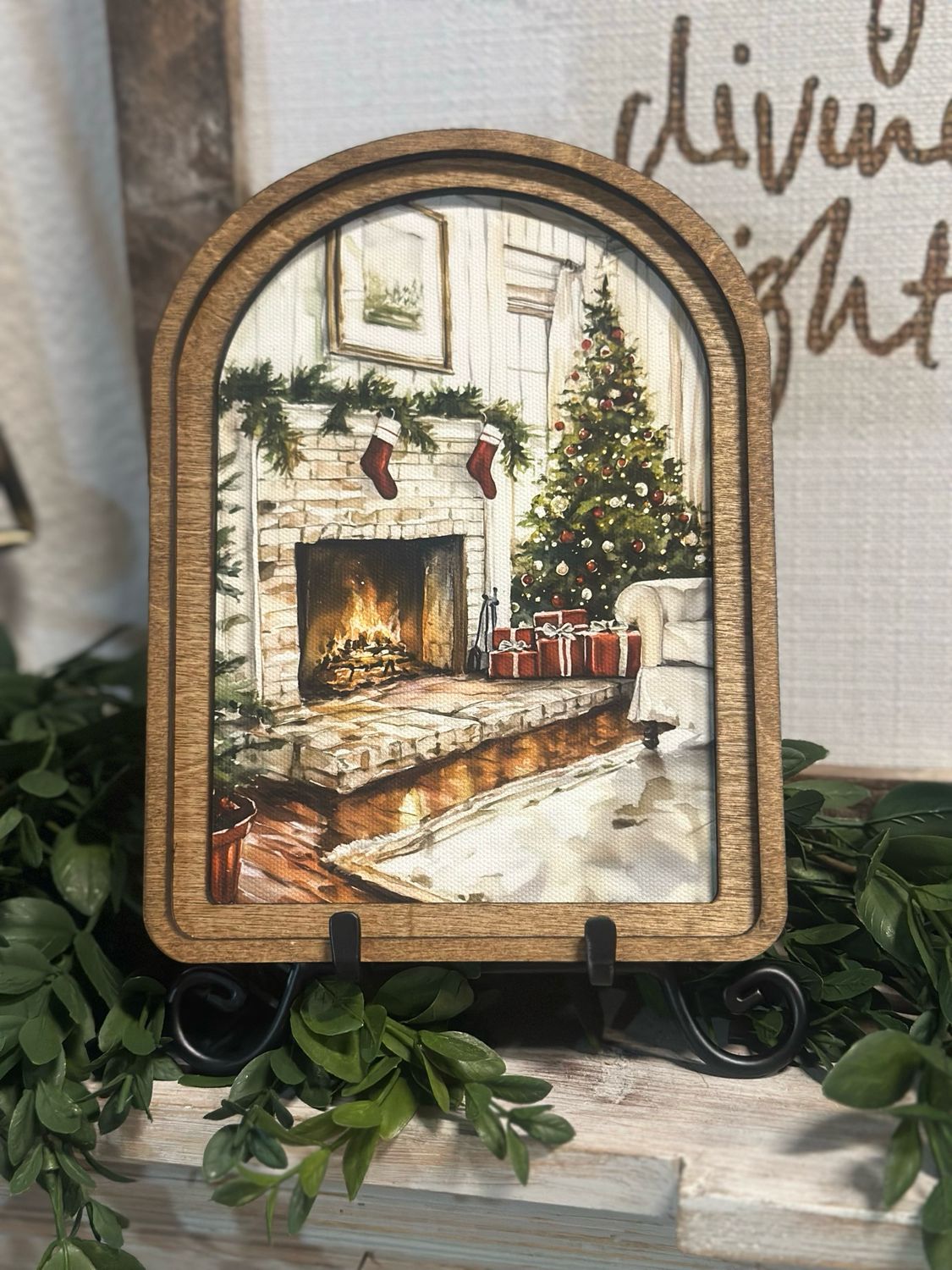 Red Arch 6x8 Christ Fireplace