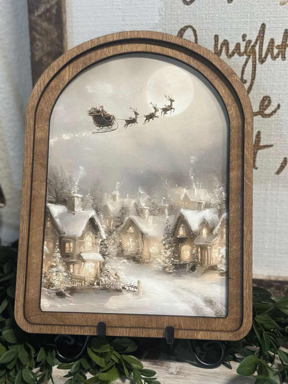 Red 8.25x11 Village Sleigh
