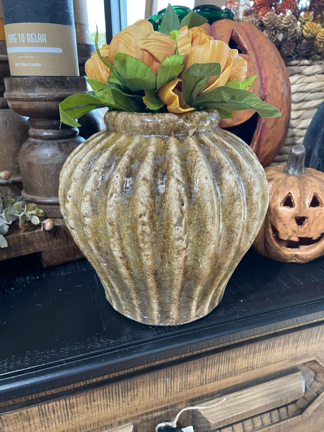 PDG 7" Br Terra Cotta Vase