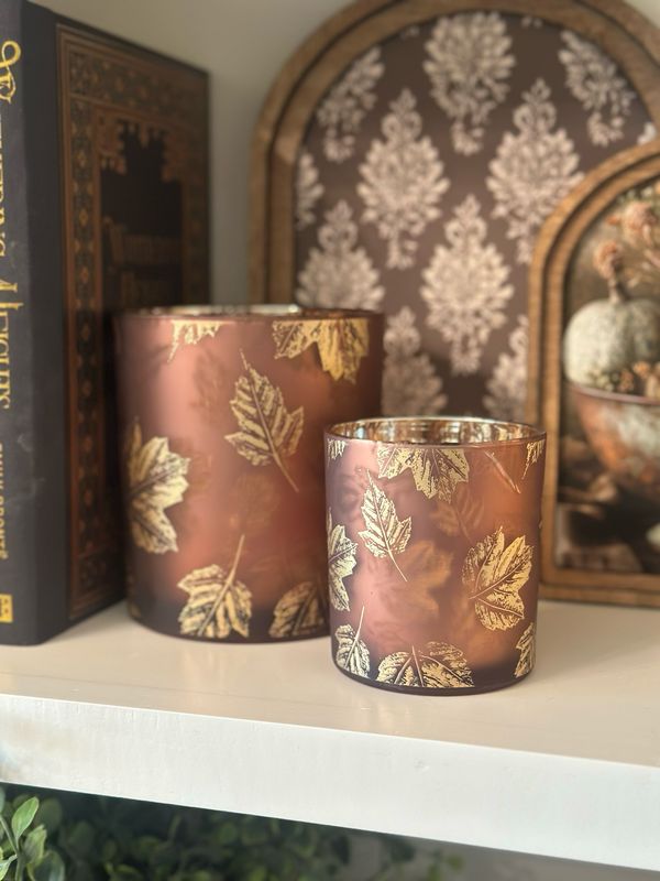 PDG Red Leaf Candle 4.5x5