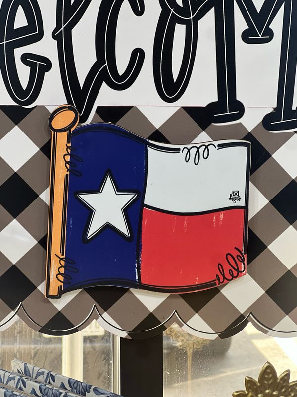 DKD Charm Tx Flag 8x8