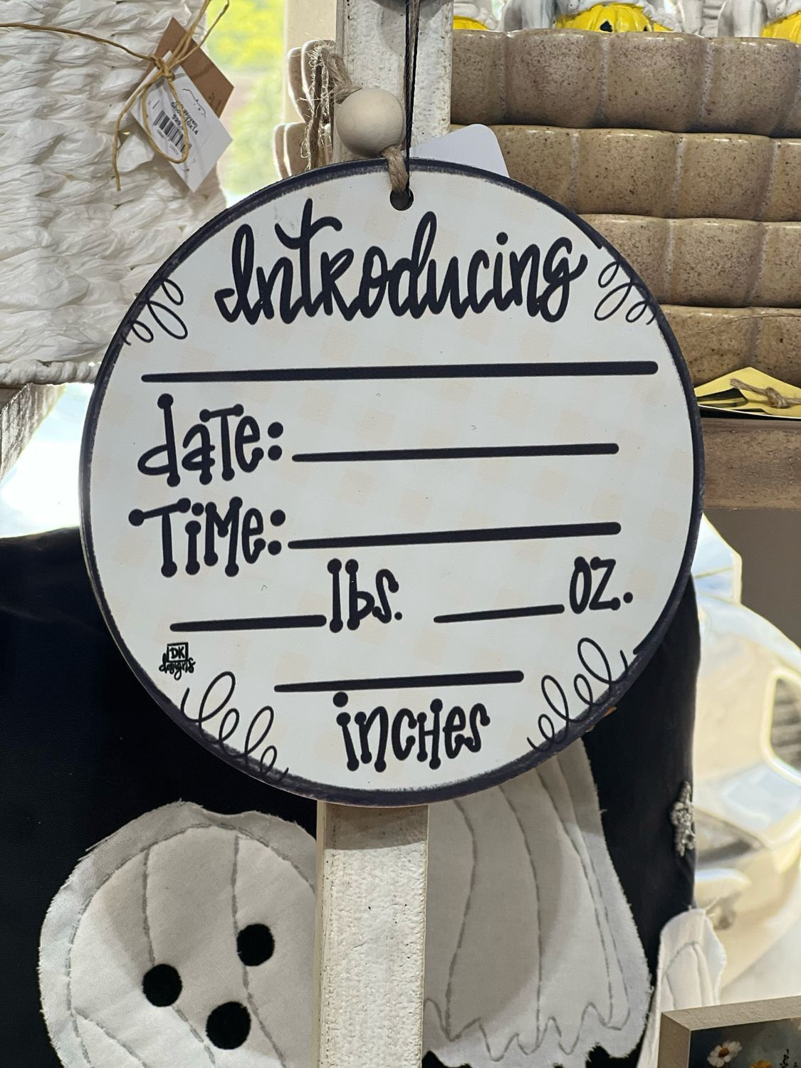 DKD Charm Rnd Baby Name 7"