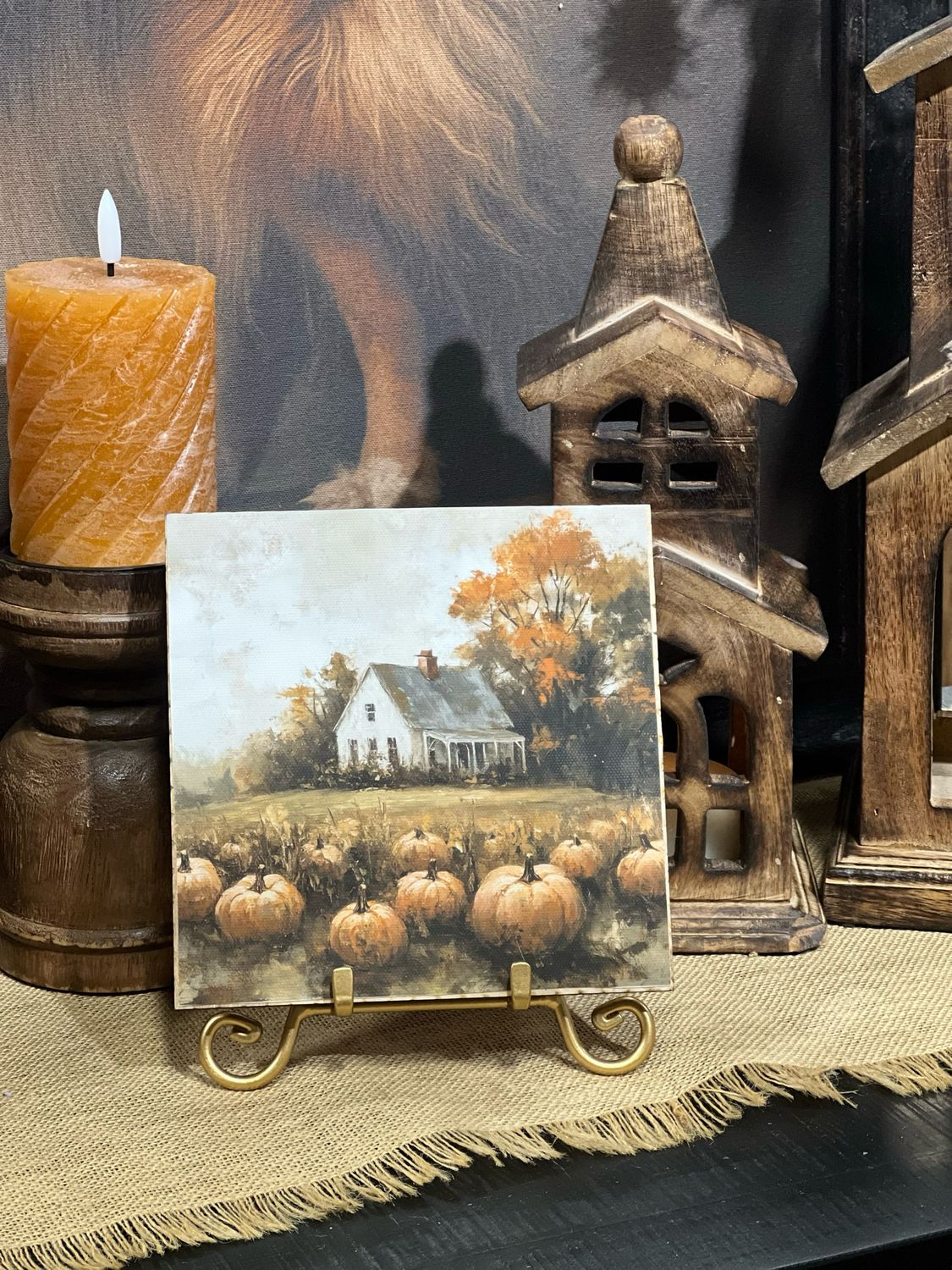 Red 7x7 Pumpkin Farmhouse