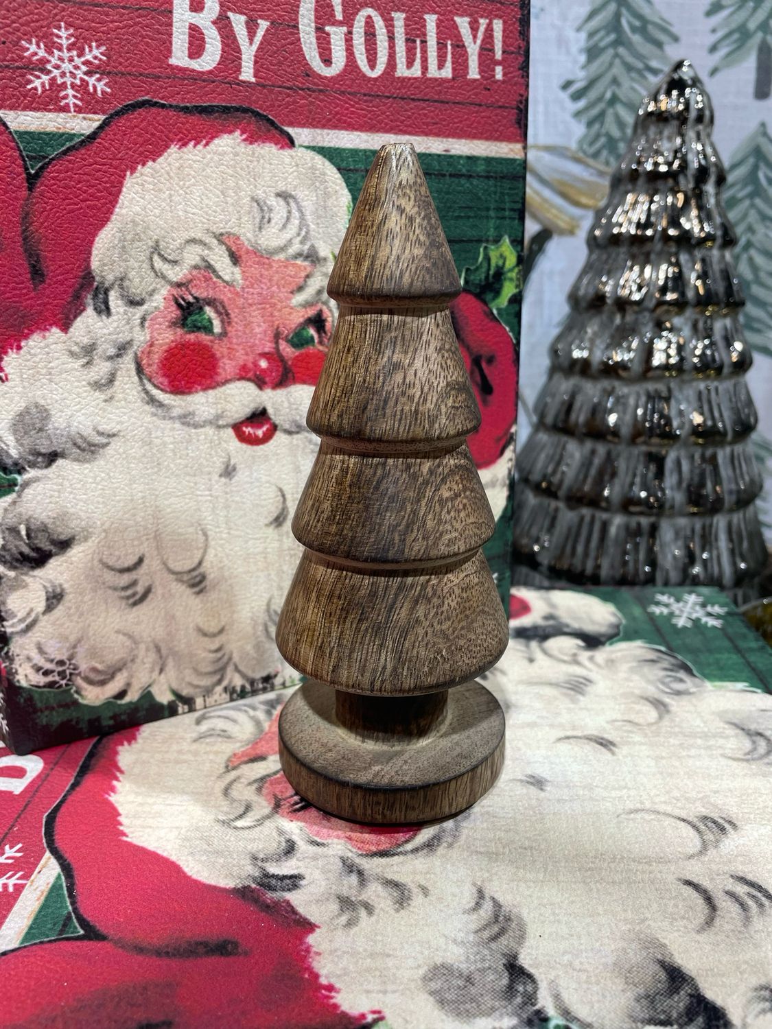 WTC Sm Antique Wood Tree 6"