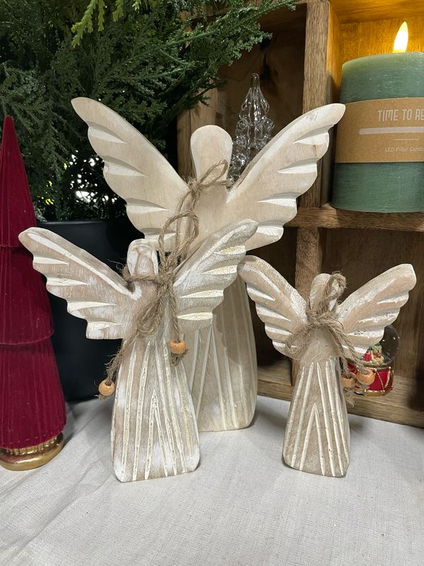 WTC Lg Wood Angel 9.5"