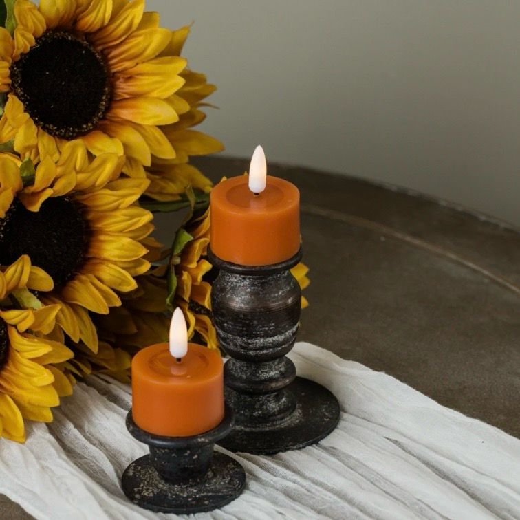 Rag S/2 Orange Tealight 3d Flame w Melting Effect