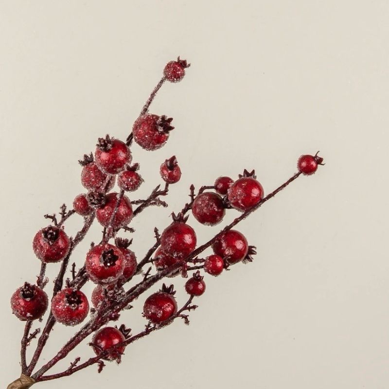 Rag 15" Frosted Red Berries Pick