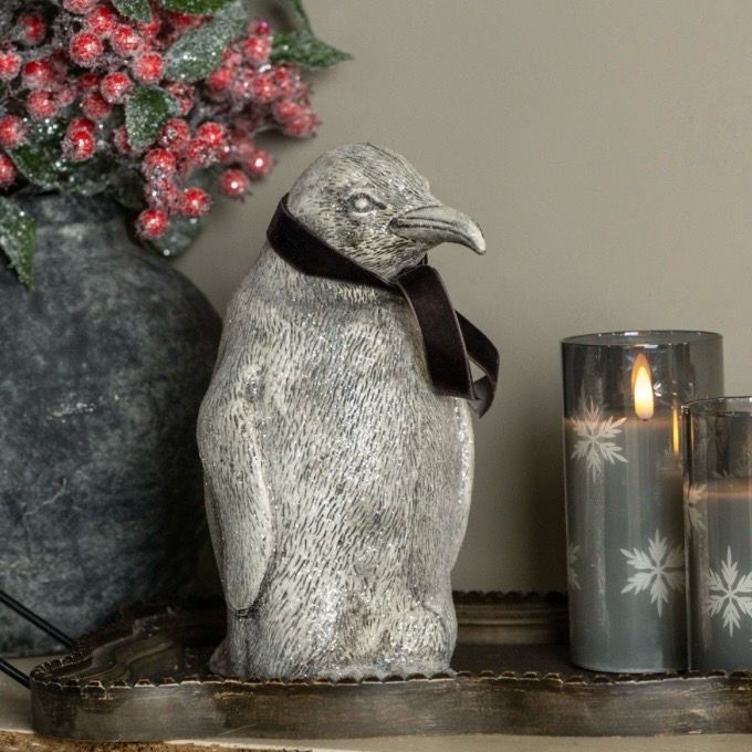 Rag Glittered Penguin 10"