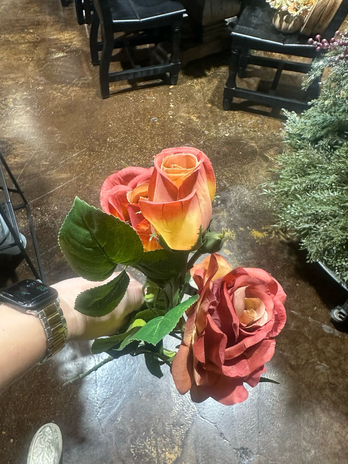 Rag 31" Rust Rose Spray