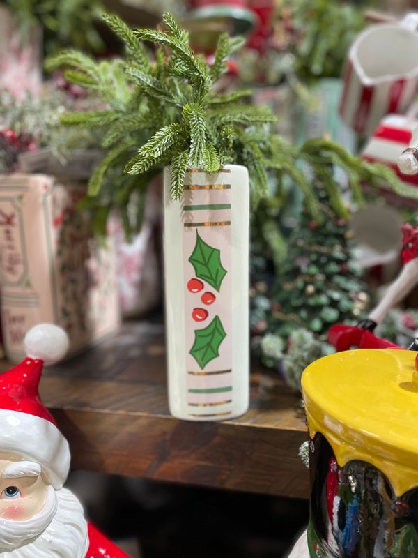 CCO Seasons Greetings Book Vase 8x5.75x2.5