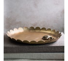 PDG 7.8" Scallop Brass Tray