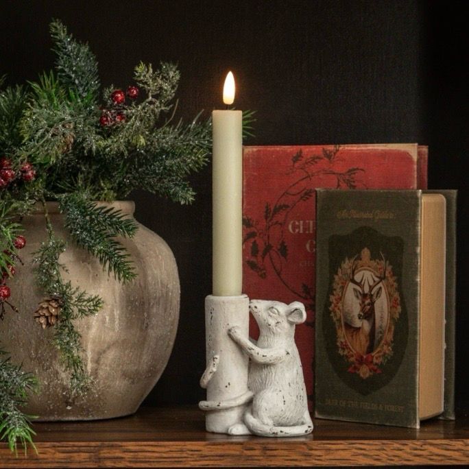 Rag 4.25" Mouse Taper Candle Holder