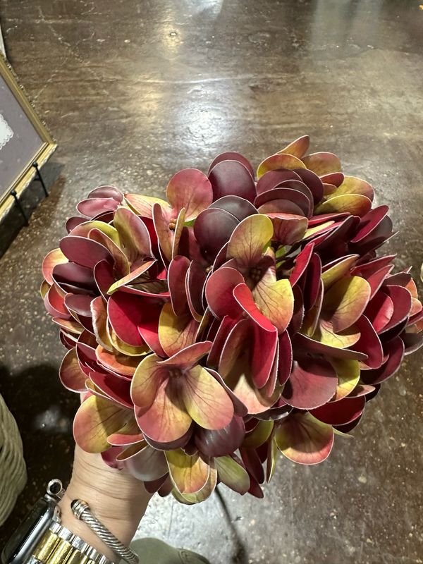 Fan 22.5" Red Hydrangea