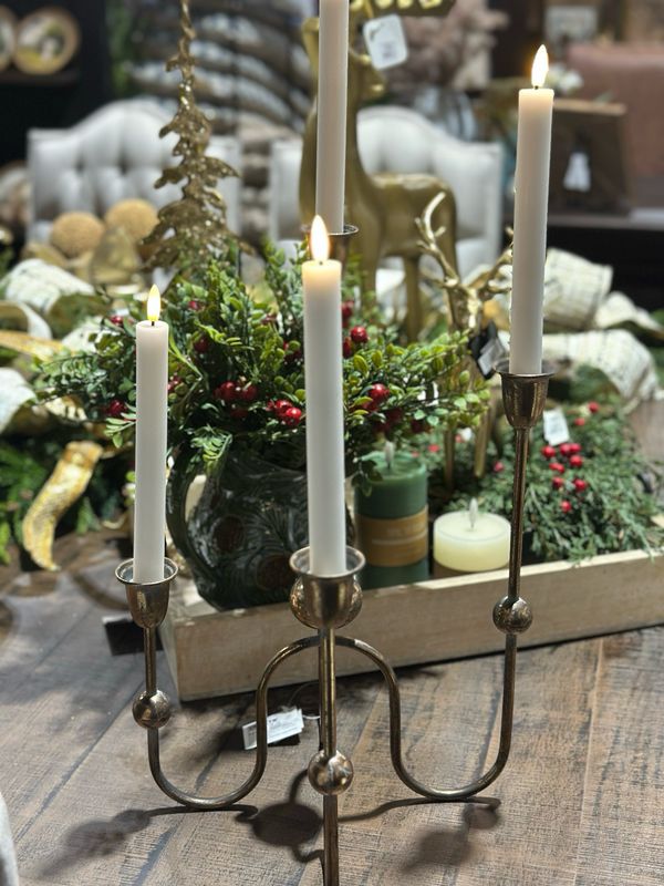 Mel 17" 4 Taper Candle Holder Iron
