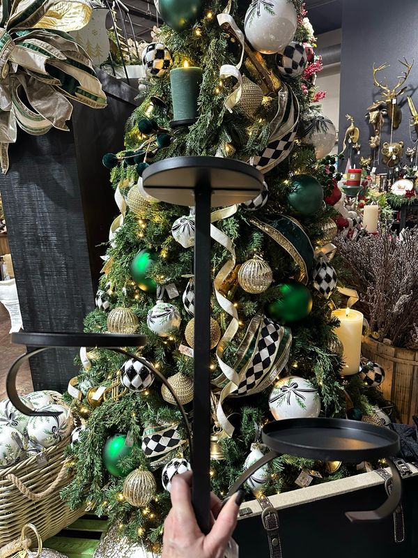 Mel 36" Triple Tree Topper Iron Black