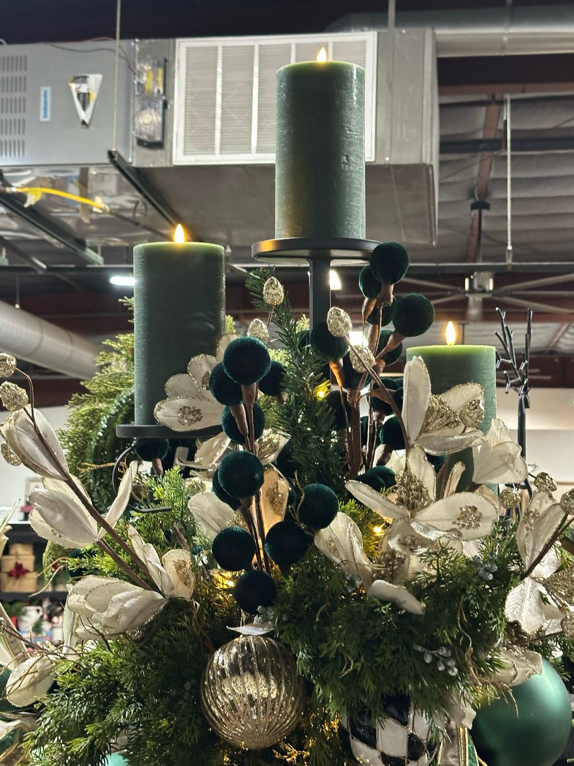Mel 36" Triple Tree Topper Iron Black