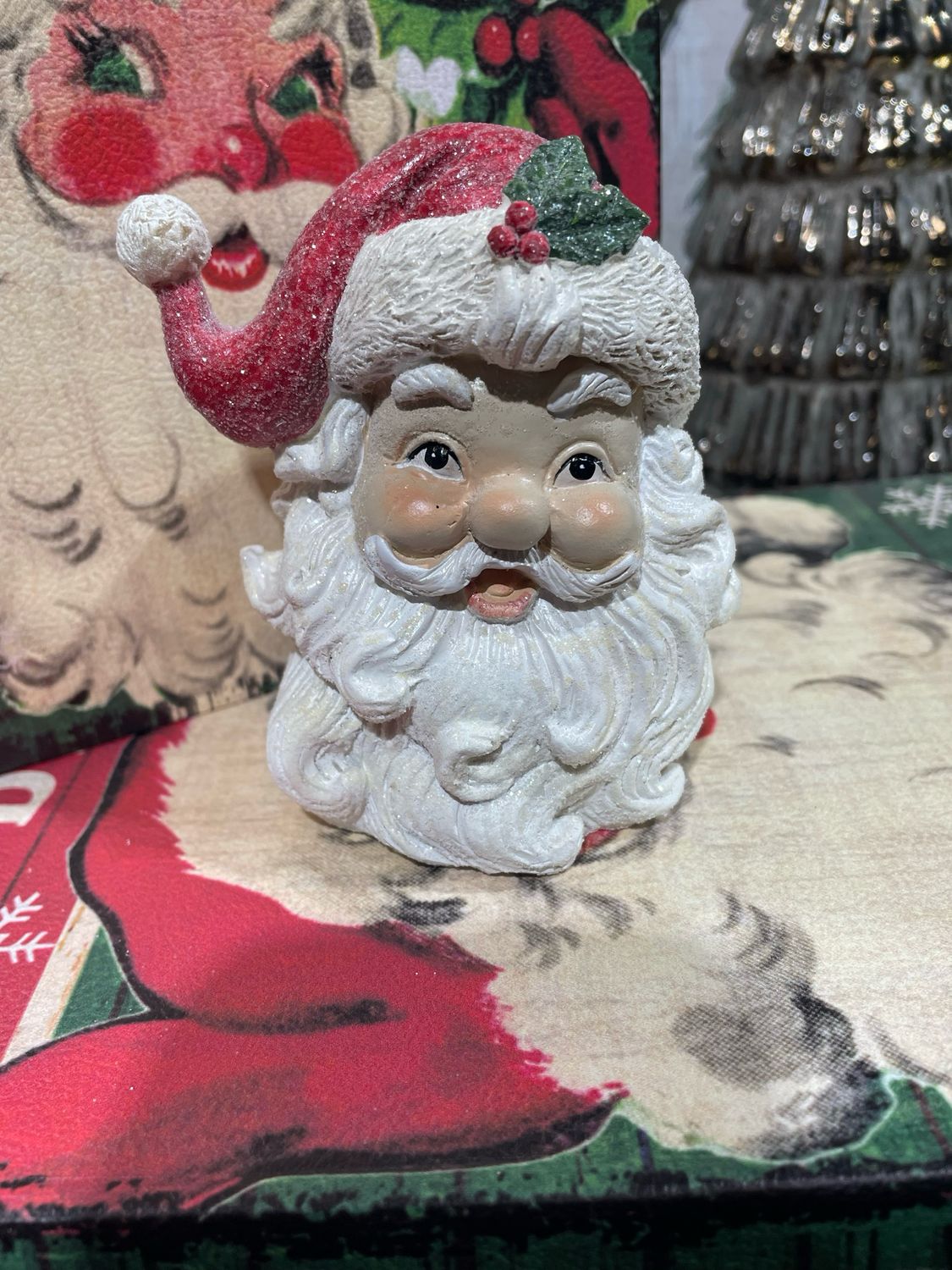 WTC Sm Resin Santa Face 4.25"