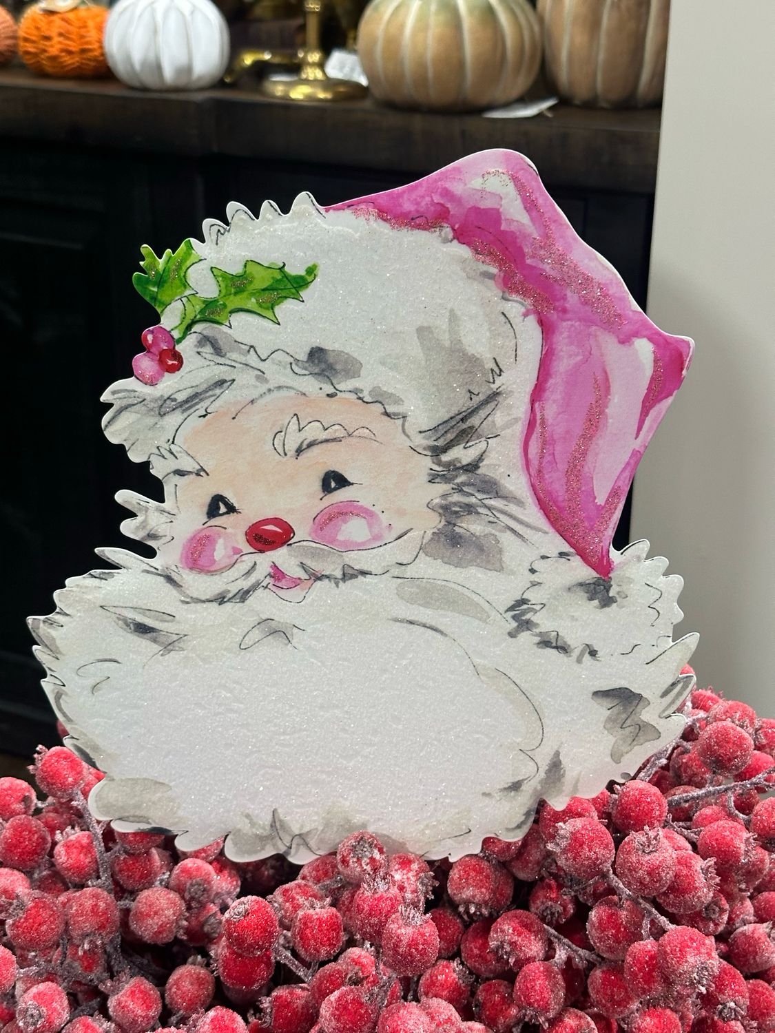 TRT Pink Santa Stake 12x15