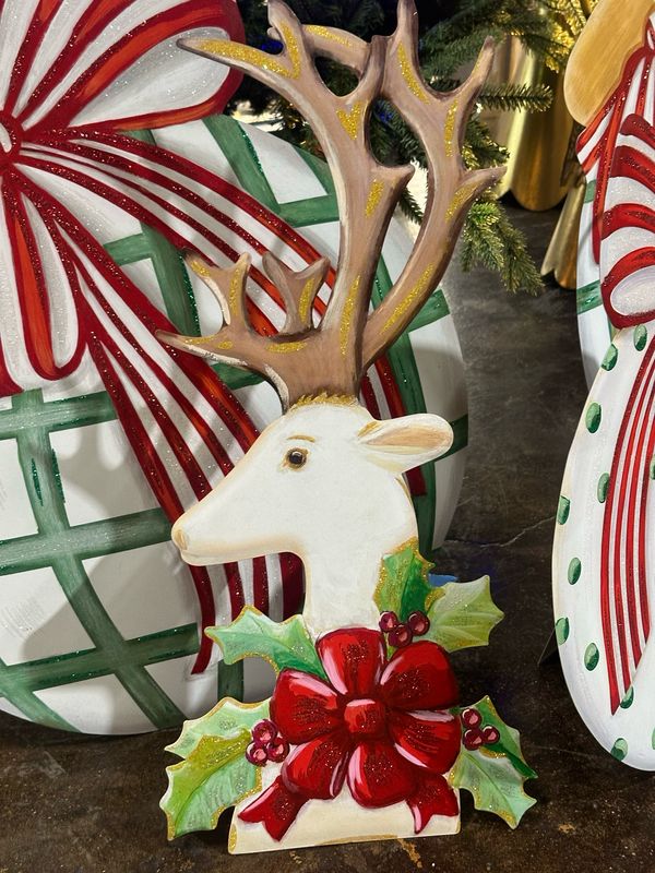 TRT Eleganr White Deer Head 11x25