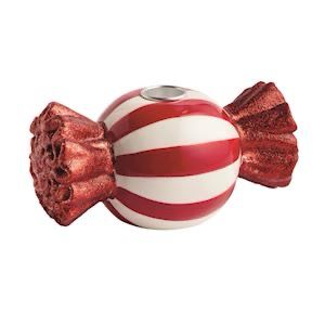MP Red Candy Taper Holder 6x3