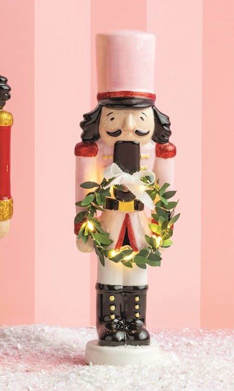 MP Pink Nutcracker LED Sitter 10"