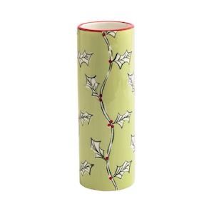 MP Holly Painted Stem Vase 6.5"