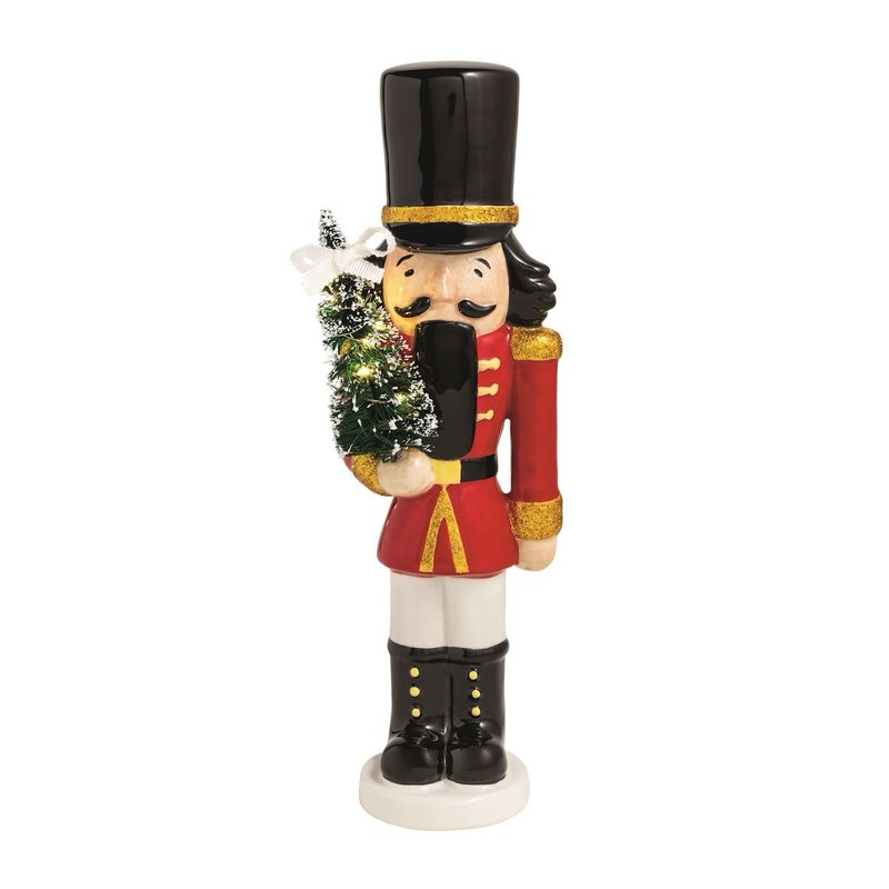 MP Red Nutcracker LED Sitter 10"