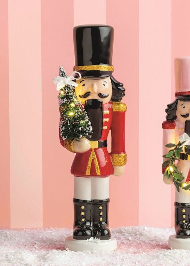 MP Red Nutcracker LED Sitter 10"