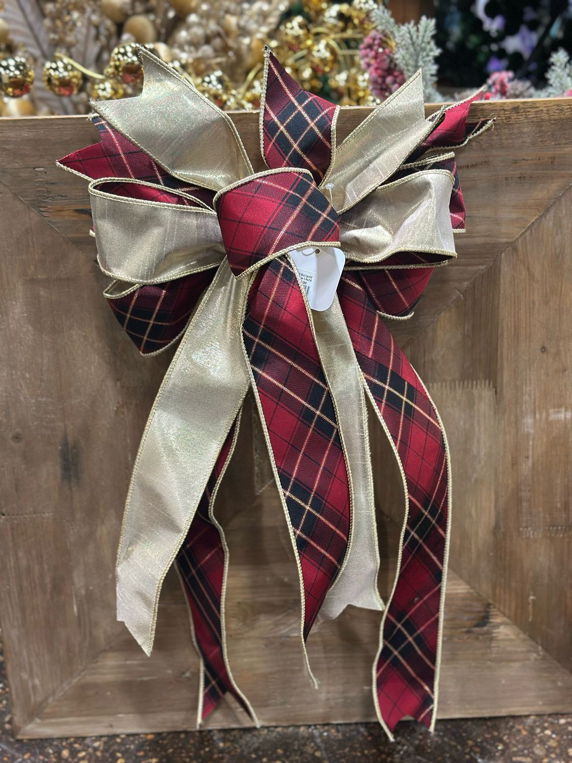 BBB Bur/gold Pl Bow 14x24