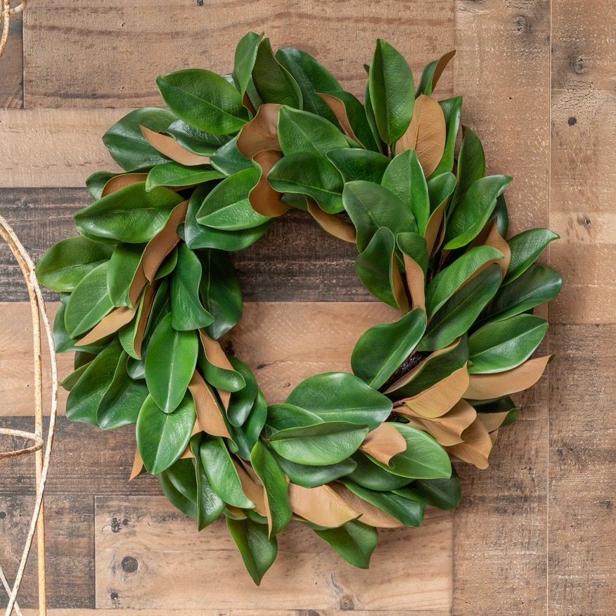 Mil 23" Magnolia Wreath