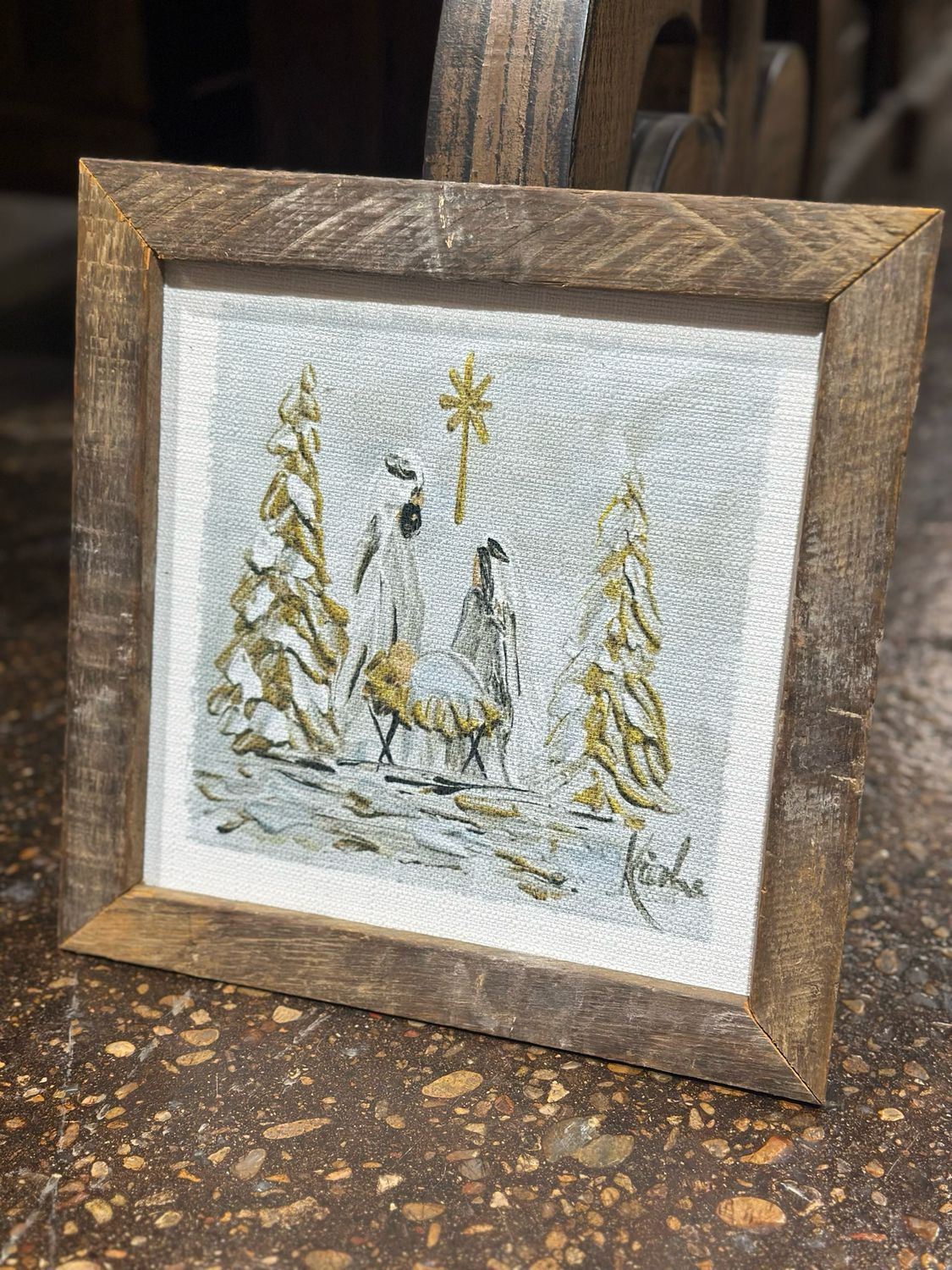 SCM 18x18 Gold Nativity