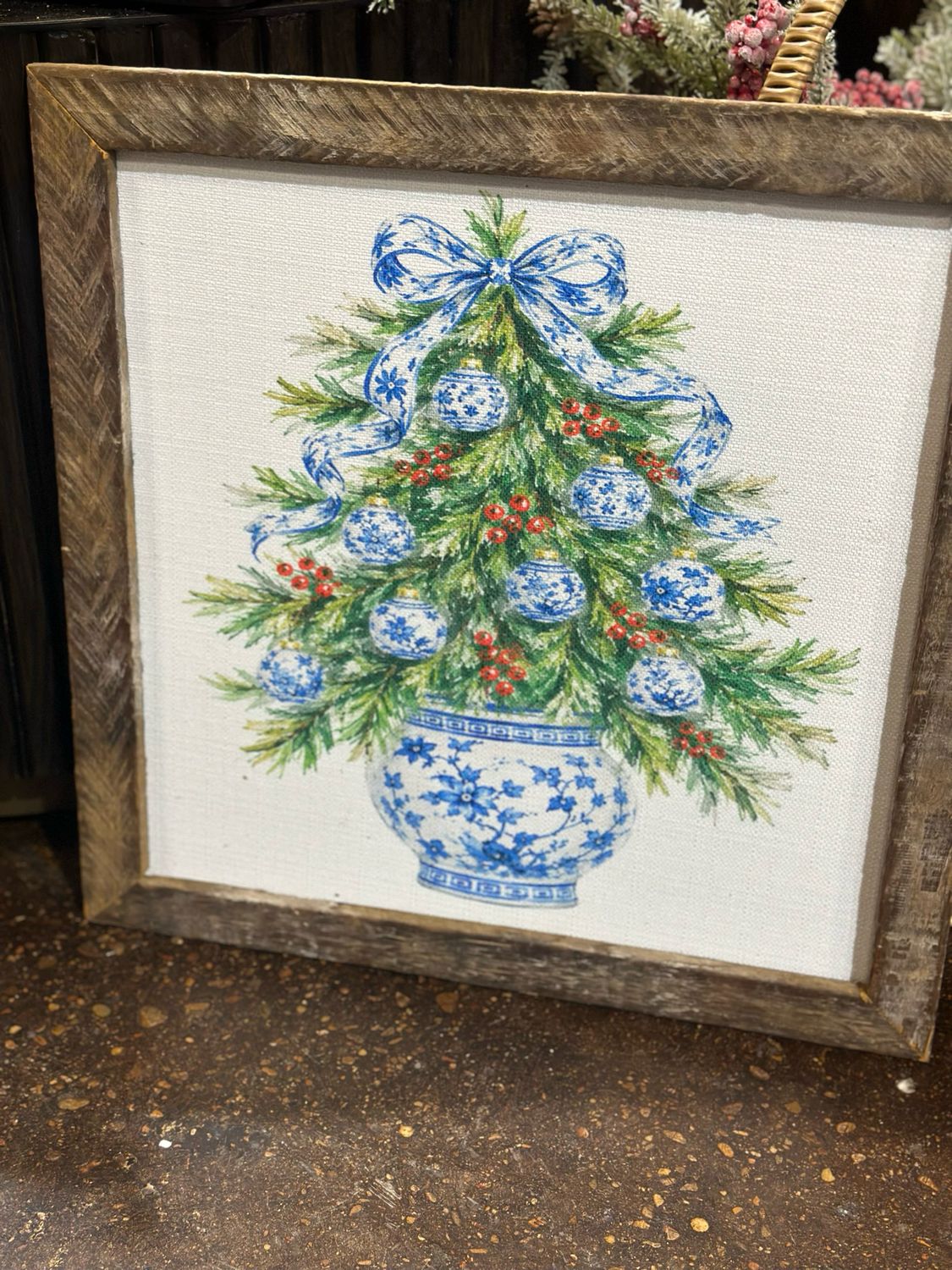 SCM 18x18 Chino Blue Tree