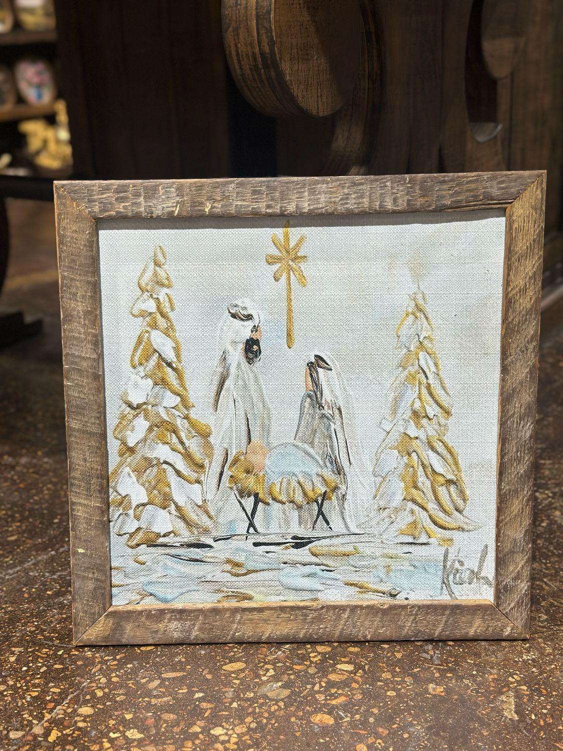 SCM 12x12 Gold Nativity