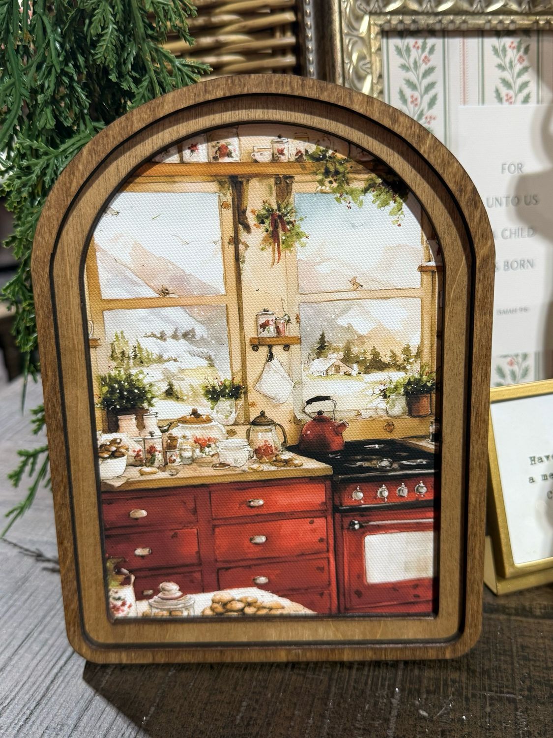 Red Arch 6x8 Cozy Christmas Kitchen