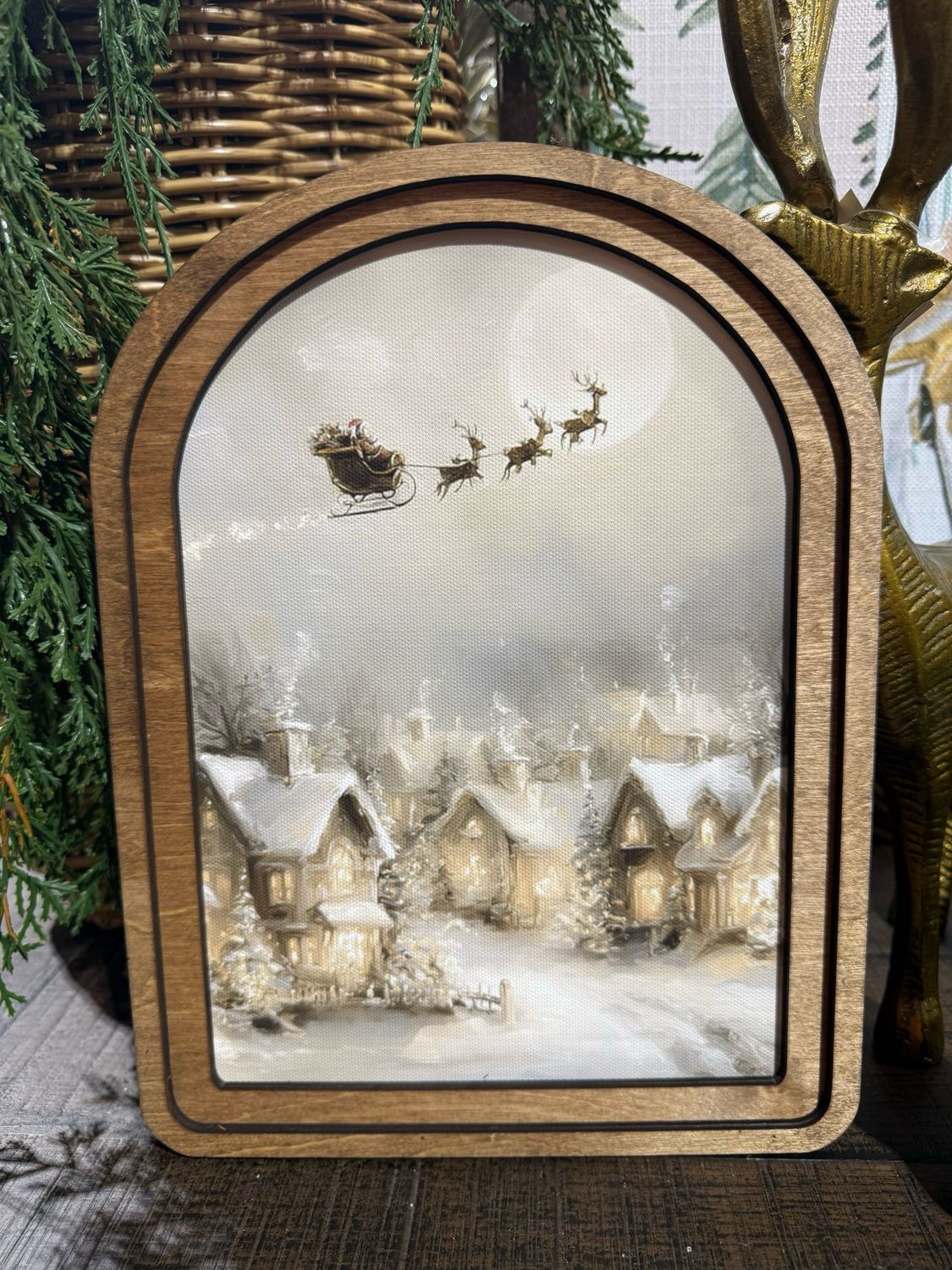 Red Arch 8.25x11 Flying Sleigh