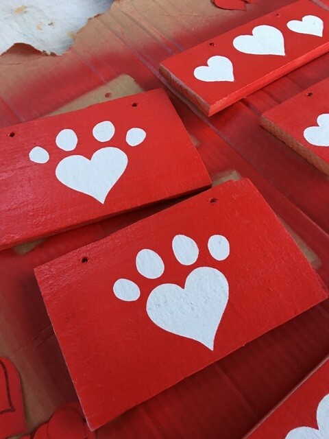 Paw Print Heart (RED) ❤️ 🐾 Paw Print Heart (RED) ❤️ 🐾