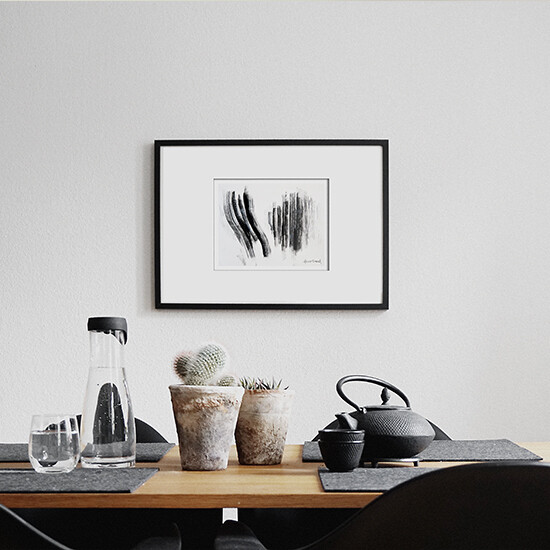 Black and White Line Study 1 Art Print