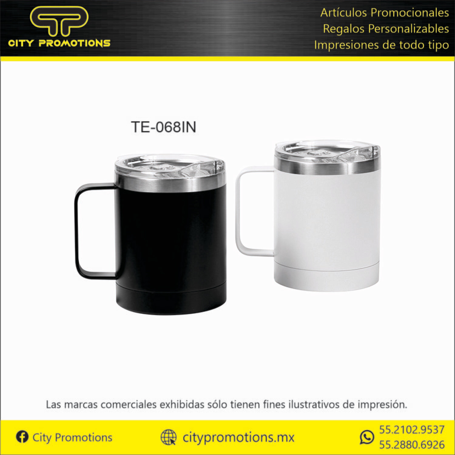 3 Vasos Térmicos Doble Pared Con Tapa Acero Inoxidable 350ml Impreso Con Tu Logo O Nombre