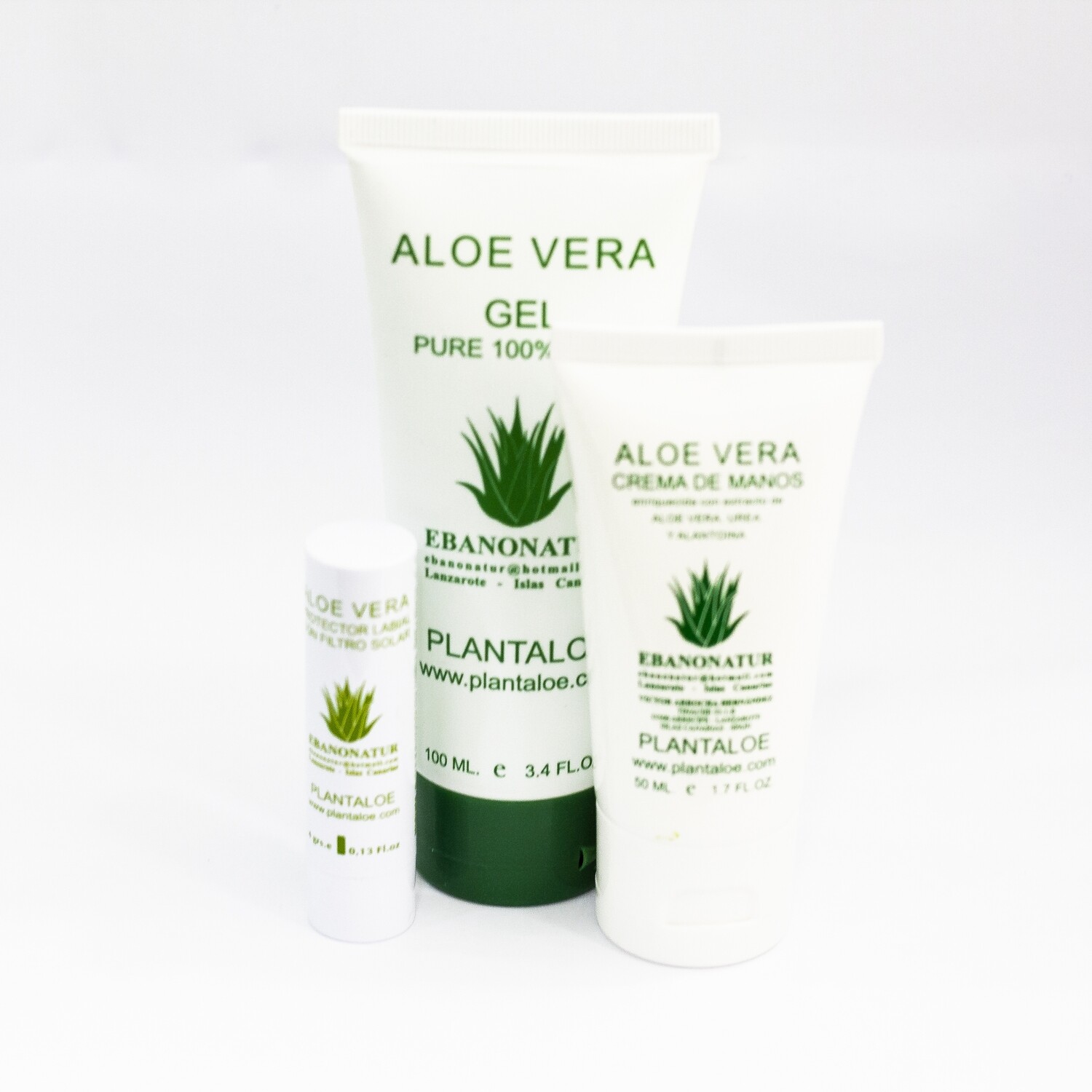 Ebanonatur Pack de viaje 1  Aloe Vera (Gel + crema de manos + Labial)