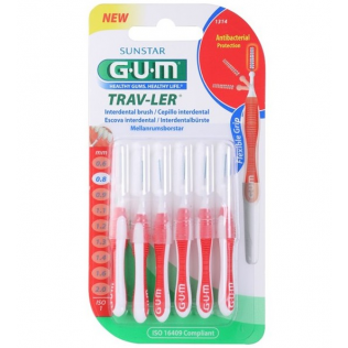 Gum Cepillo Interdental (Trav-ler Antibacterial)(0.8mm)