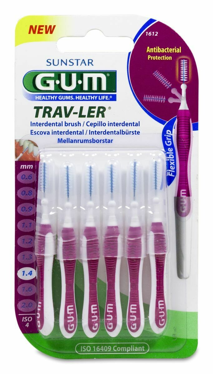 Gum Cepillo Interdental (Trav-ler Antibacterial) (1.4.mm)