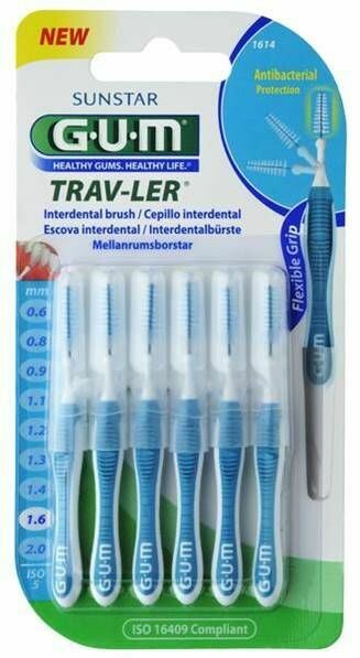 Gum Cepillo Interdental (Trav-ler Antibacterial)  (1.6.mm)