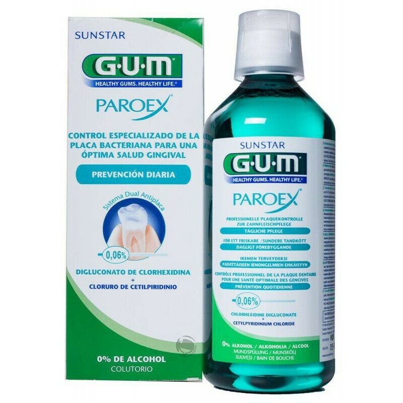 GUM Colutorio Control Placa Bacteriana Paroex (Clorexidina 0,06) (500ml)