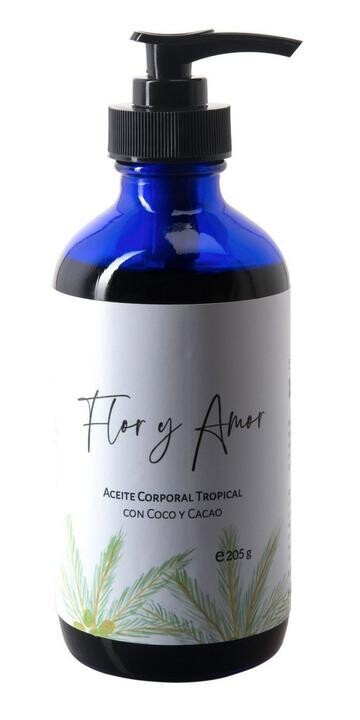 ACEITE CORPORAL TROPICAL. FLOR Y AMOR (205 G)
